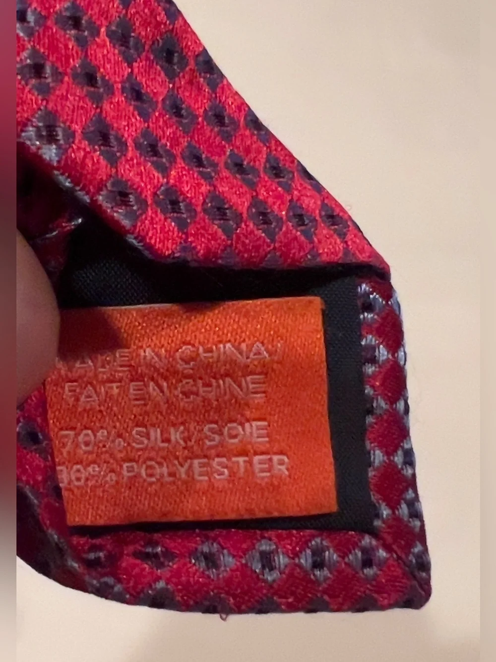 TALLIA Neck tie Boys Red Wine Color  56.5” long silk& polyester
